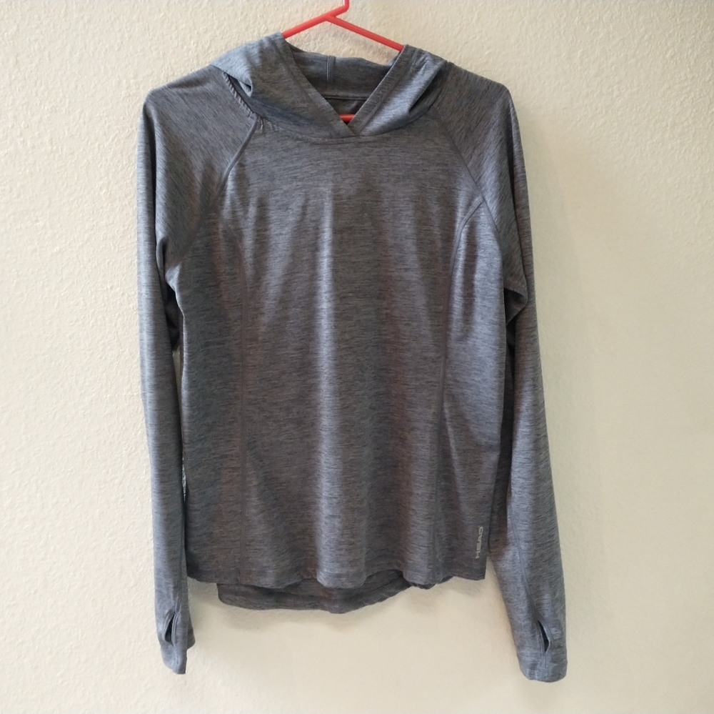HEAD long sleeve hooded workout top